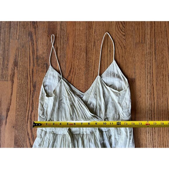 DIANE VON FURSTENBERG Green Waist Tie Spagetti Strap Y2K Dress Women's Sz Small - Picture 9 of 10